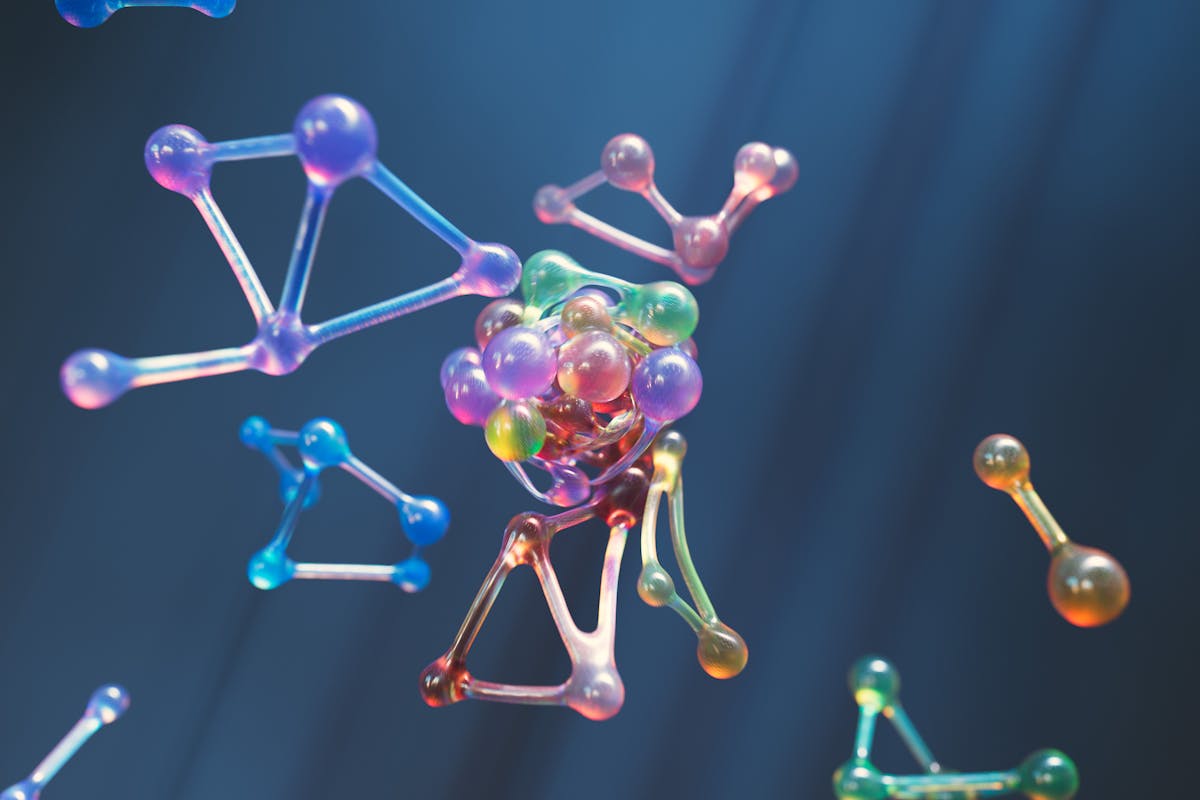 Abstract glowing neural network — 5-HT2A receptor visualization