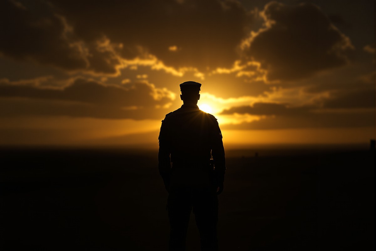 Soldier silhouette dark — veterans psilocybin neuroscience healing wounds of war