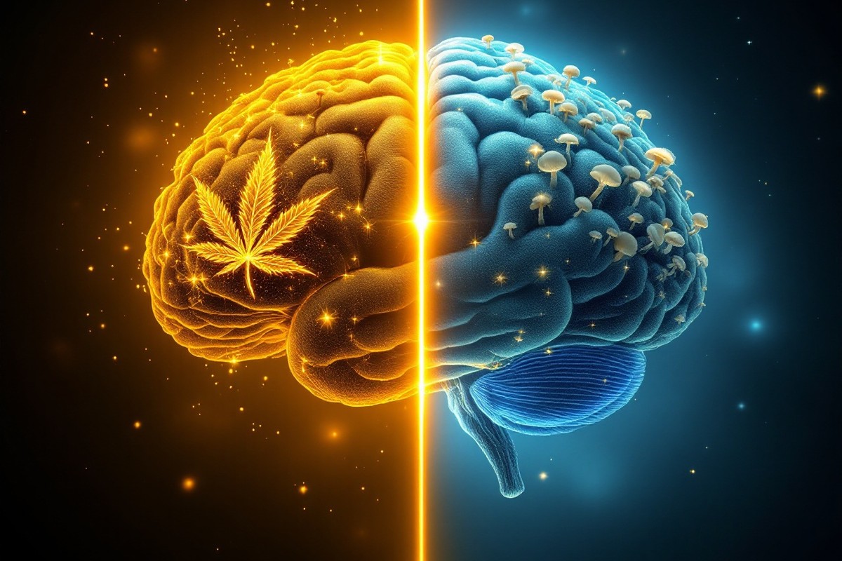 Cannabis vs Psilocybin: The Neuroscience